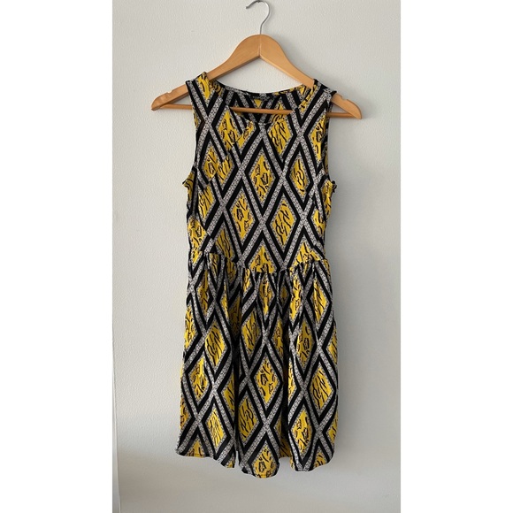 Geometric leopard print dress - Picture 1 of 7